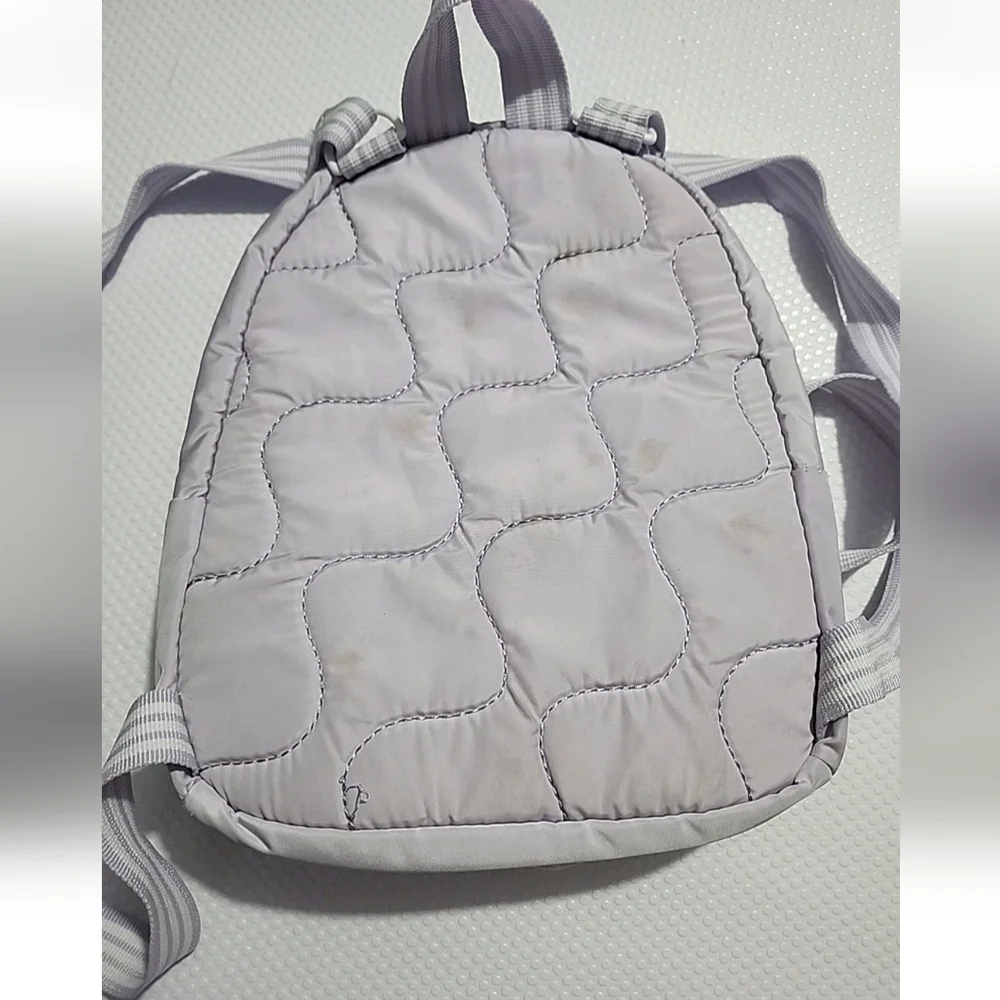 Adidas Pre Owned Linear Mini Backpack purple hue fair Condition Stains On Back - Picture 12 of 16